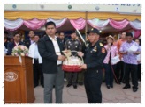 โครการรณรงค์ป้องกันและลดอุบัติเหตุทางถนน ณ บริเวณลานหน้าสถานีตำรวจทางหลวง 5 กองกำการ 2 สุราษฎร์ธานี ต.คลองไทร อ.ท่าฉาง จ.สุราษฎร์ธานี เมื่อวันพฤหัสบดีที่